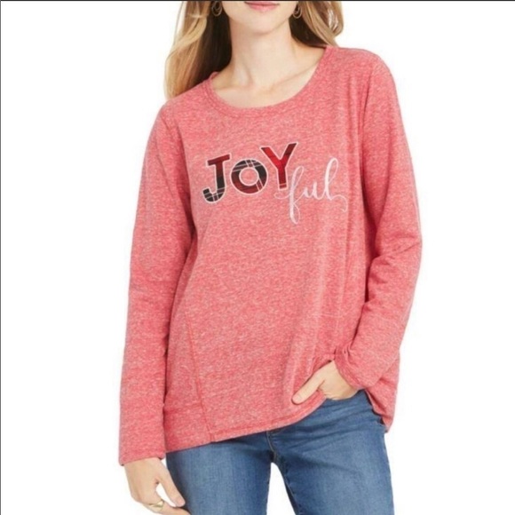 Style & Co pink long sleeve Joyful tee, NWT 2X - Picture 1 of 8
